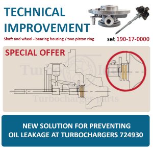 Tehničko rešenje za sprečavanje curenja ulja na turbinskom delu kod turbokompresora 724930, set 190-17-0000